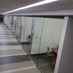 Glass office fronts with sliding glass doors #0284