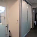 Frosted glass sliding door offices #0382