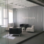 Sliding frameless glass door with barpull (View Series) #0535