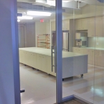 Glass swing door and View Series glass angled corner #0120