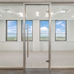 Anodized aluminum door frame with frameless glass swing door #1190