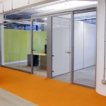 Chicago Glass Wall Offices Swing Glass Doors #0197