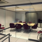 Frameless glass double barn door glass demountable wall meeting room #1218