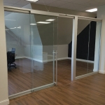 Freestanding Glass Conference Room Demountable Walls #1141