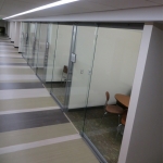 Glass office fronts with sliding glass doors #0284
