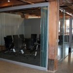 NxtWall View Series freestanding glass wall conference room