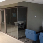 View Series Glass Walls University Student Lounge Brownstone Finish #1532