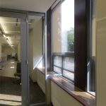 Centered glass walls field-fit capabilities of View series walls #0292