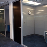 View series glass walls with dark veneer doors #0649