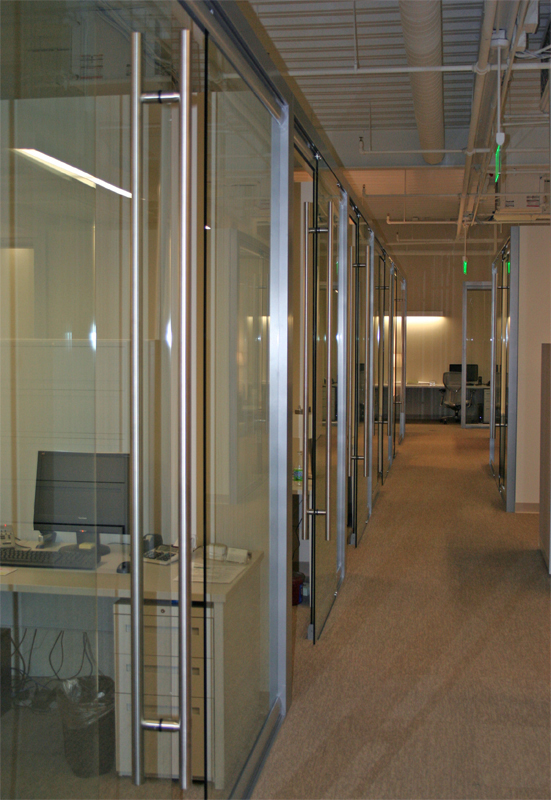 Glass Offices with Metal Barpulls #0119