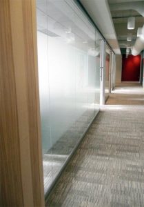 Full glass wall daylight harvesting on campus