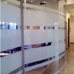 etched glass modular wall panels