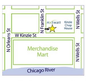 Map to NxtWall's Chicago demountable wall showroom