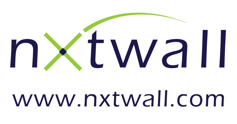 NXTWALL ARCHITECTURAL WALLS LOGO WITH WEBSITE